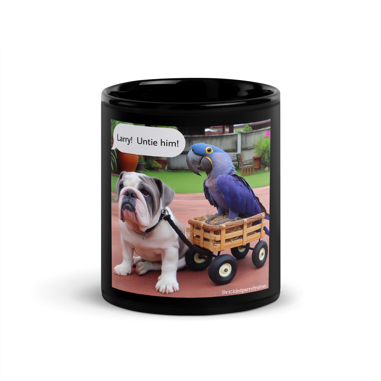 Untie Him Black Glossy Mug