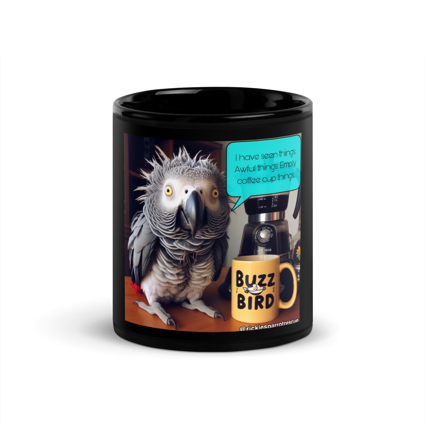 Seen Things Black Glossy Mug