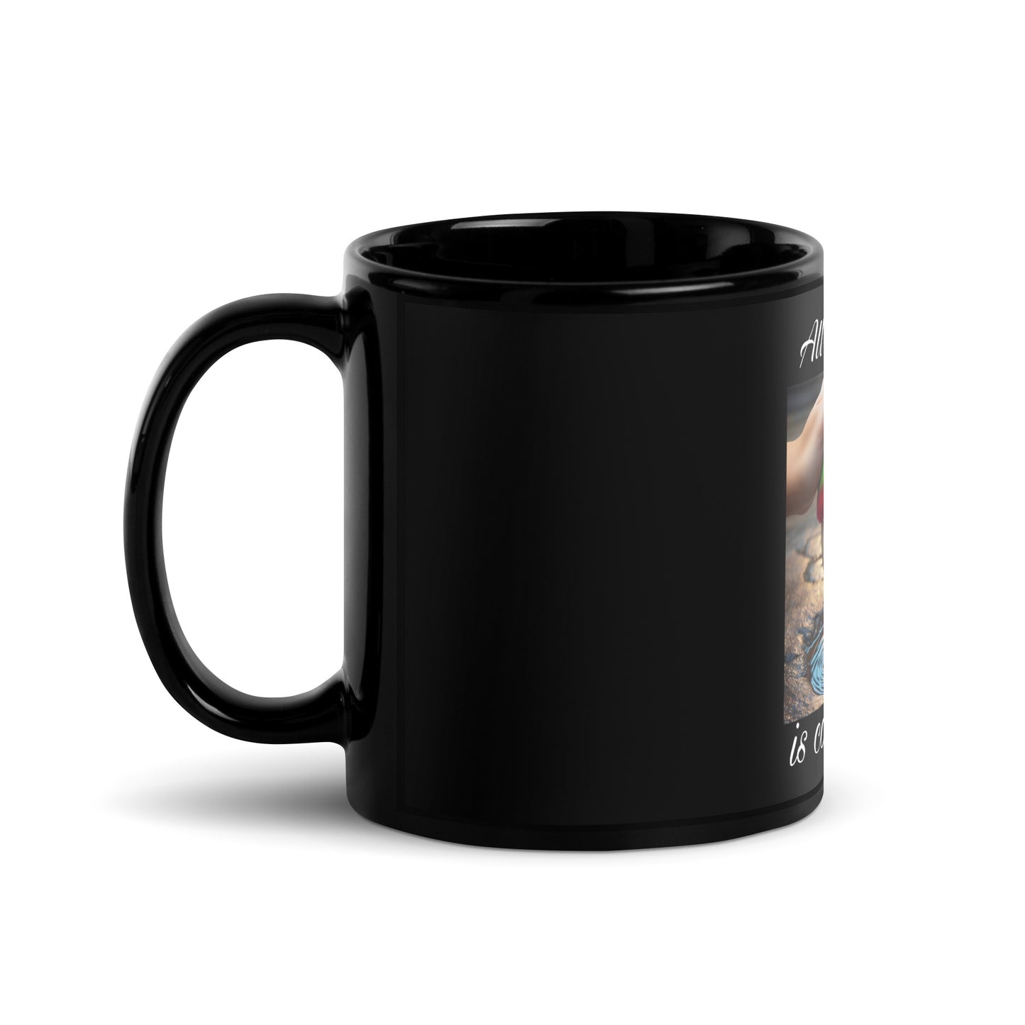 All they need is Compassion Black Glossy Mug