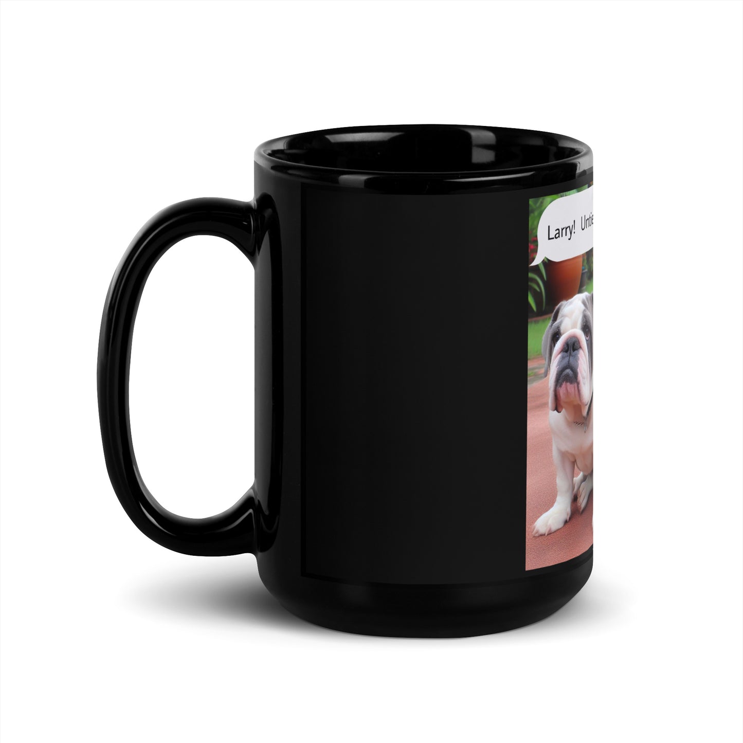 Untie Him Black Glossy Mug