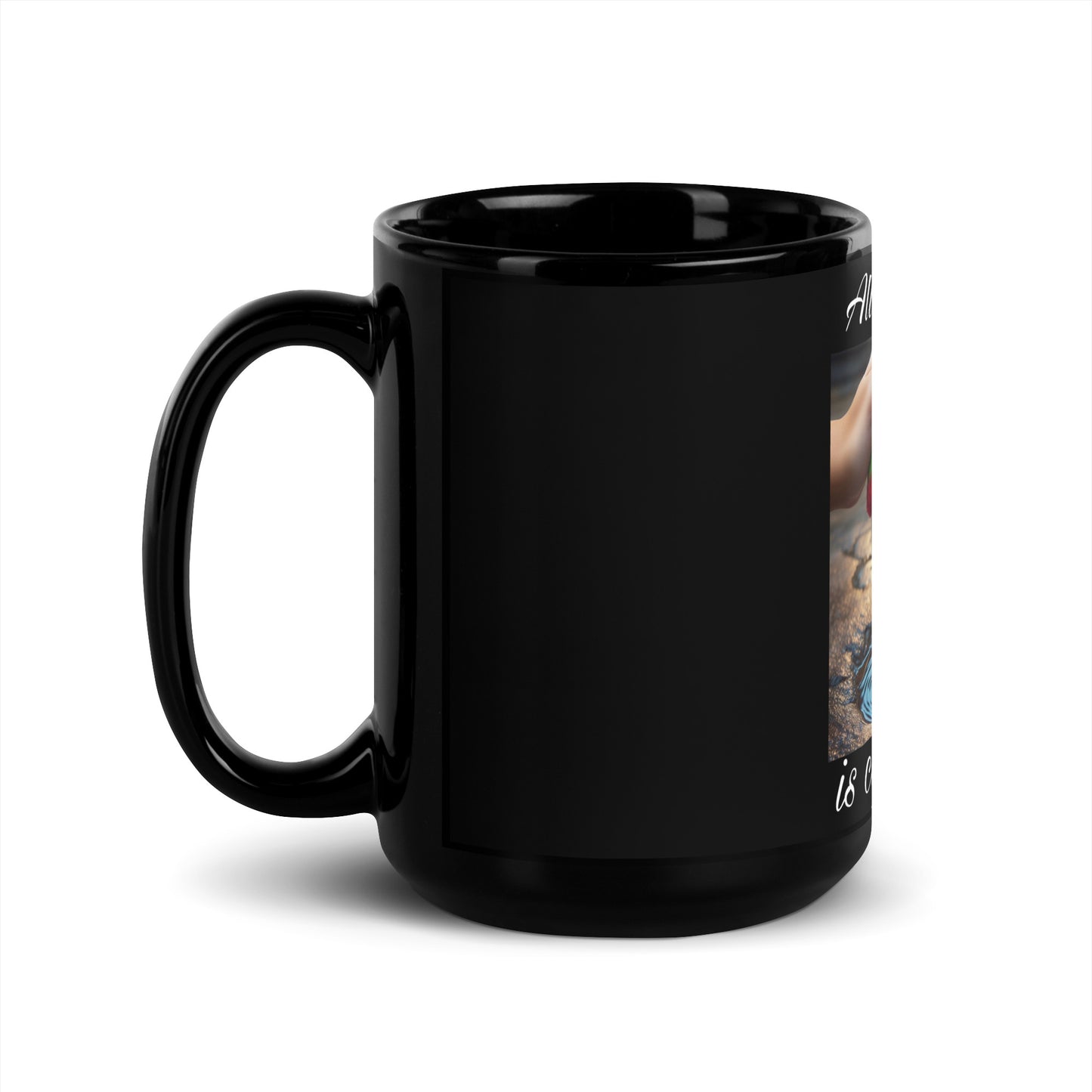 Compassion Black Glossy Mug