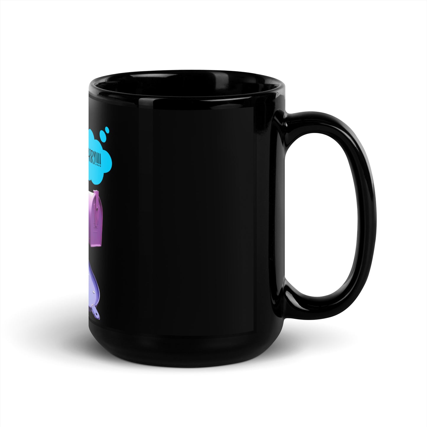 LARRY!!! Black Glossy Mug