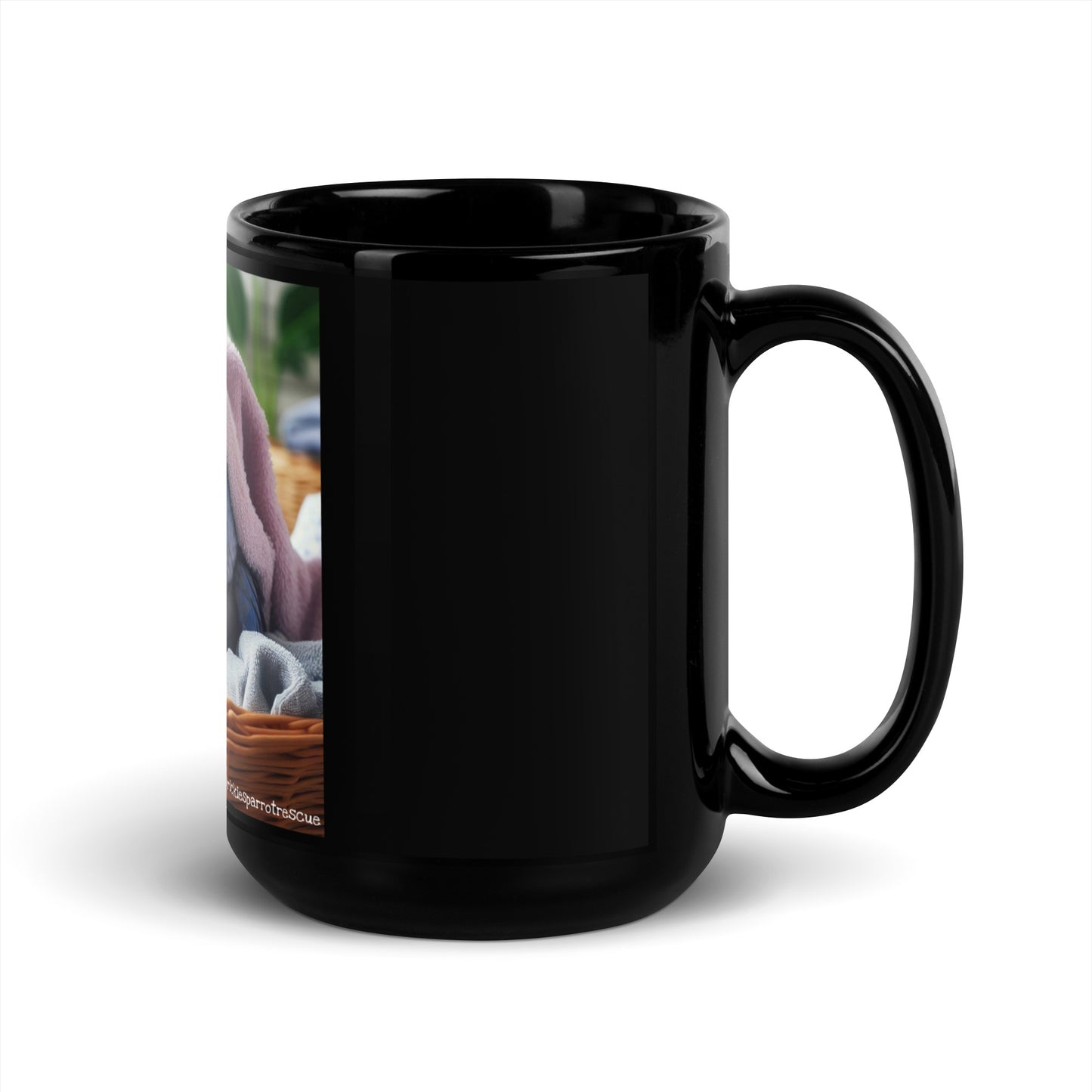 Larry Laundry Black Glossy Mug