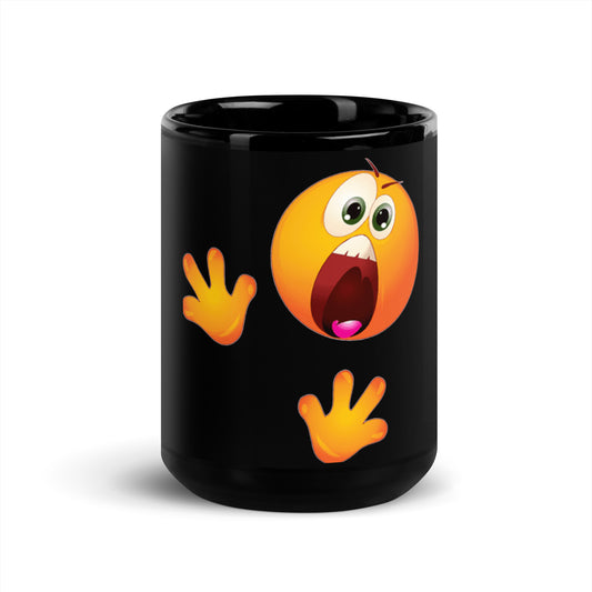 Help Black Glossy Mug