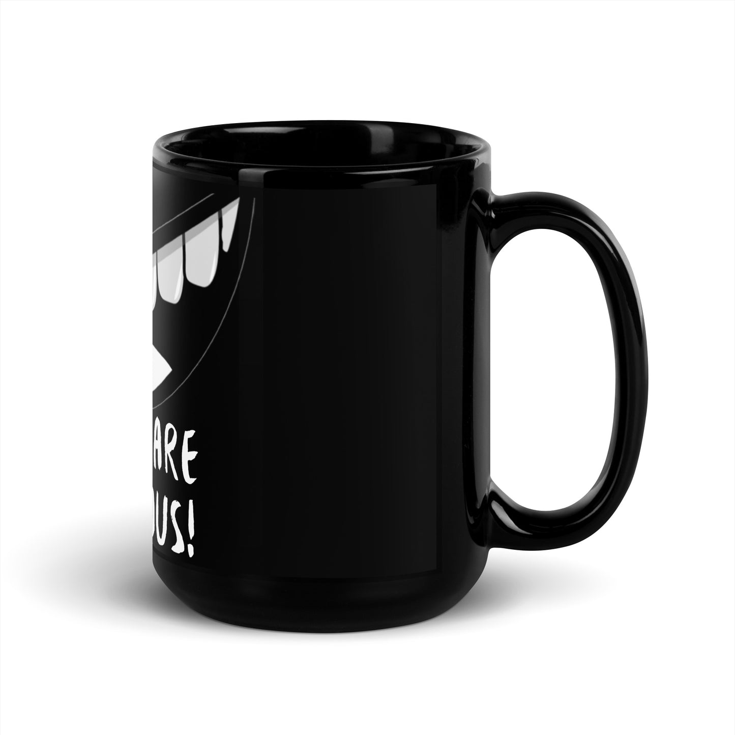 Smiles are infectious Black Glossy Mug