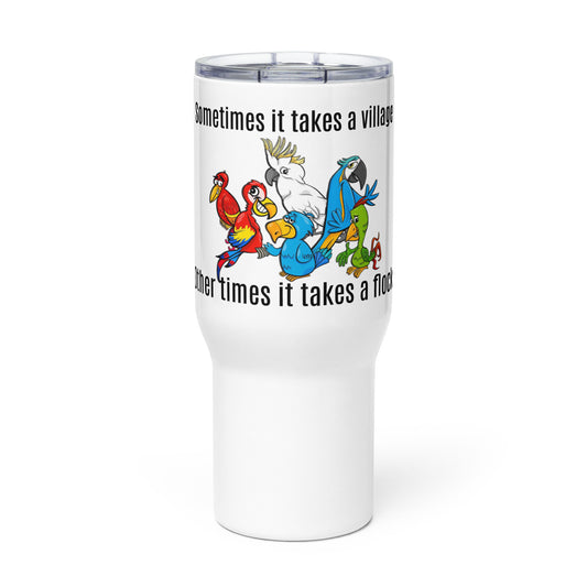 It Takes a Flock Travel mug with a handle