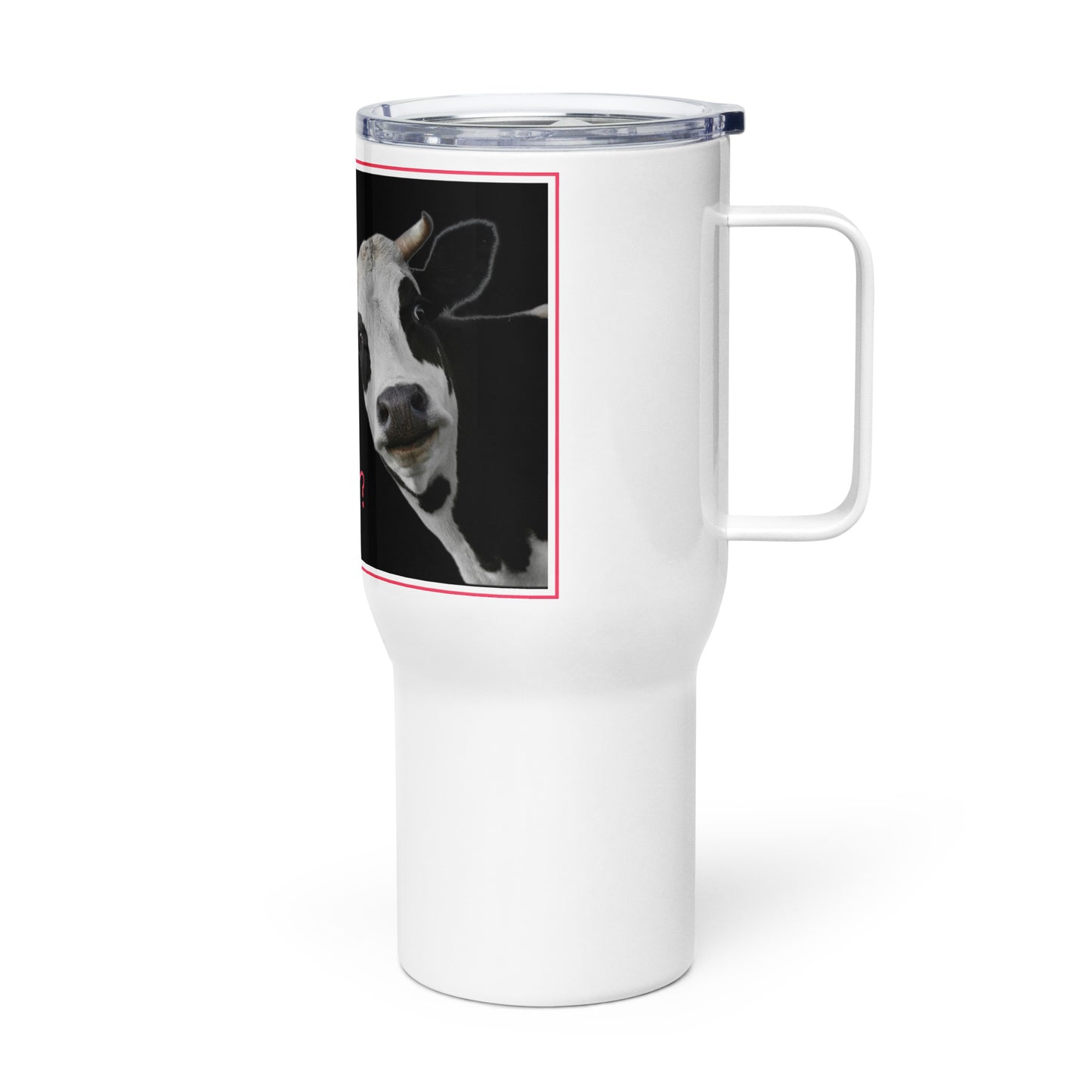 Cow Travel mug with a handle