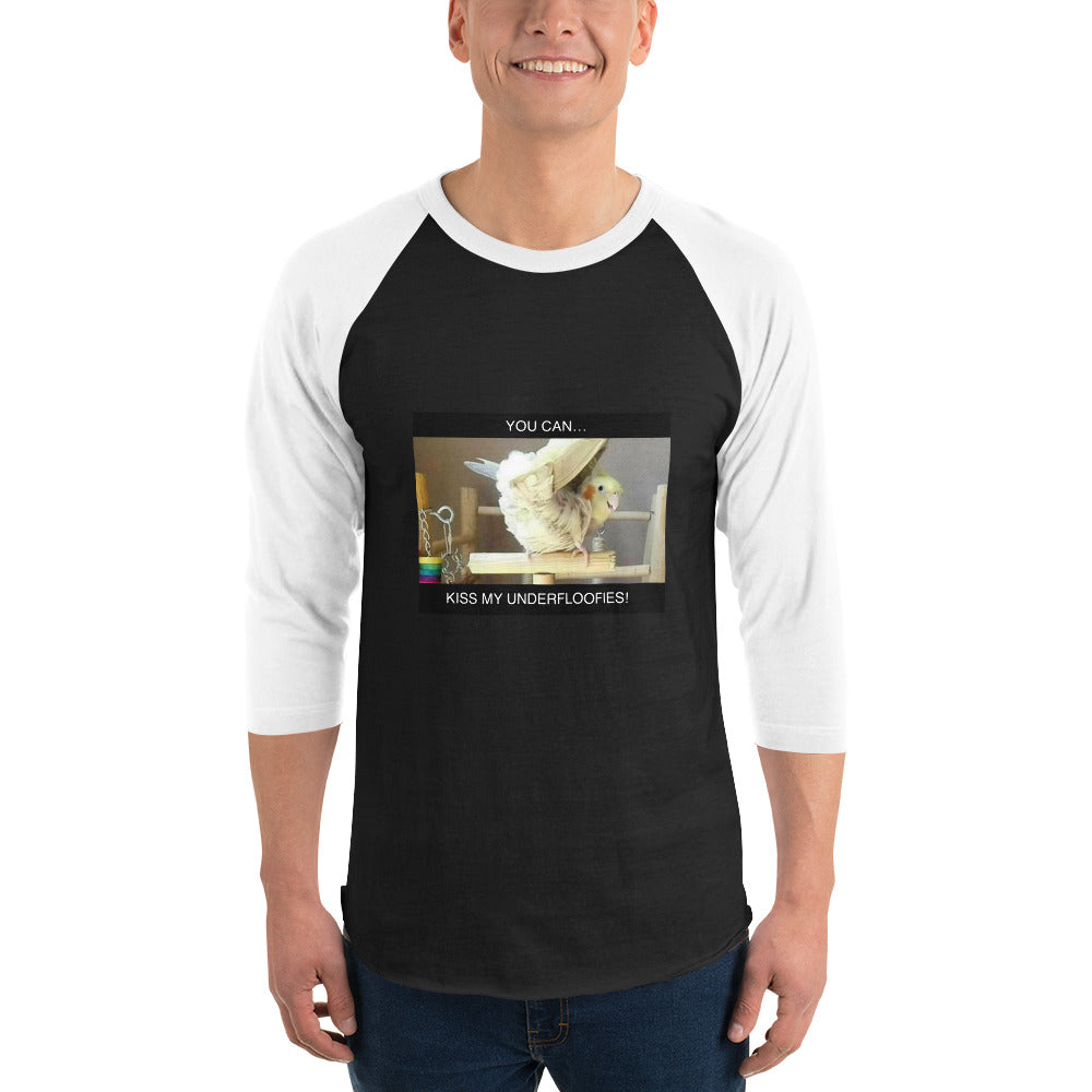 3/4 sleeve two tone kiss my floofies shirt