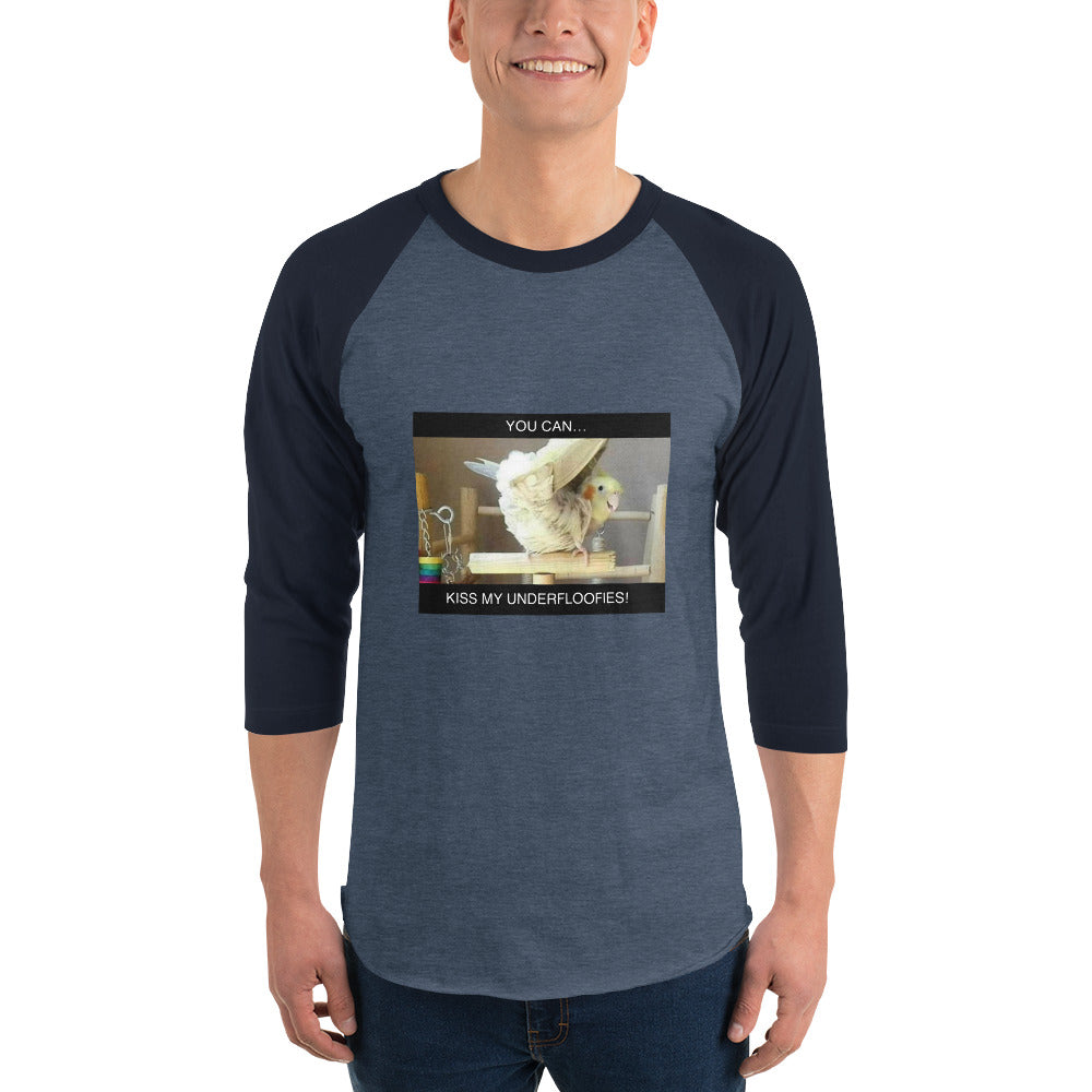 3/4 sleeve two tone kiss my floofies shirt