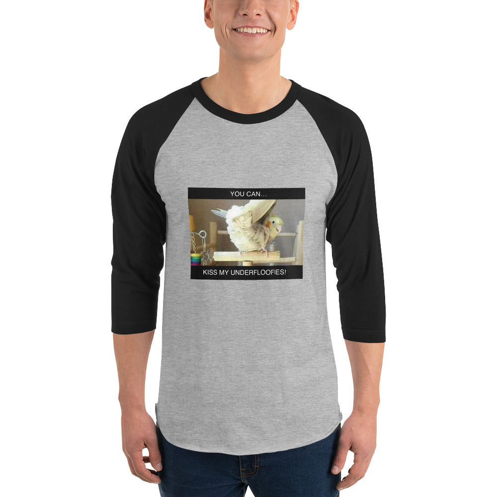 3/4 sleeve two tone kiss my floofies shirt