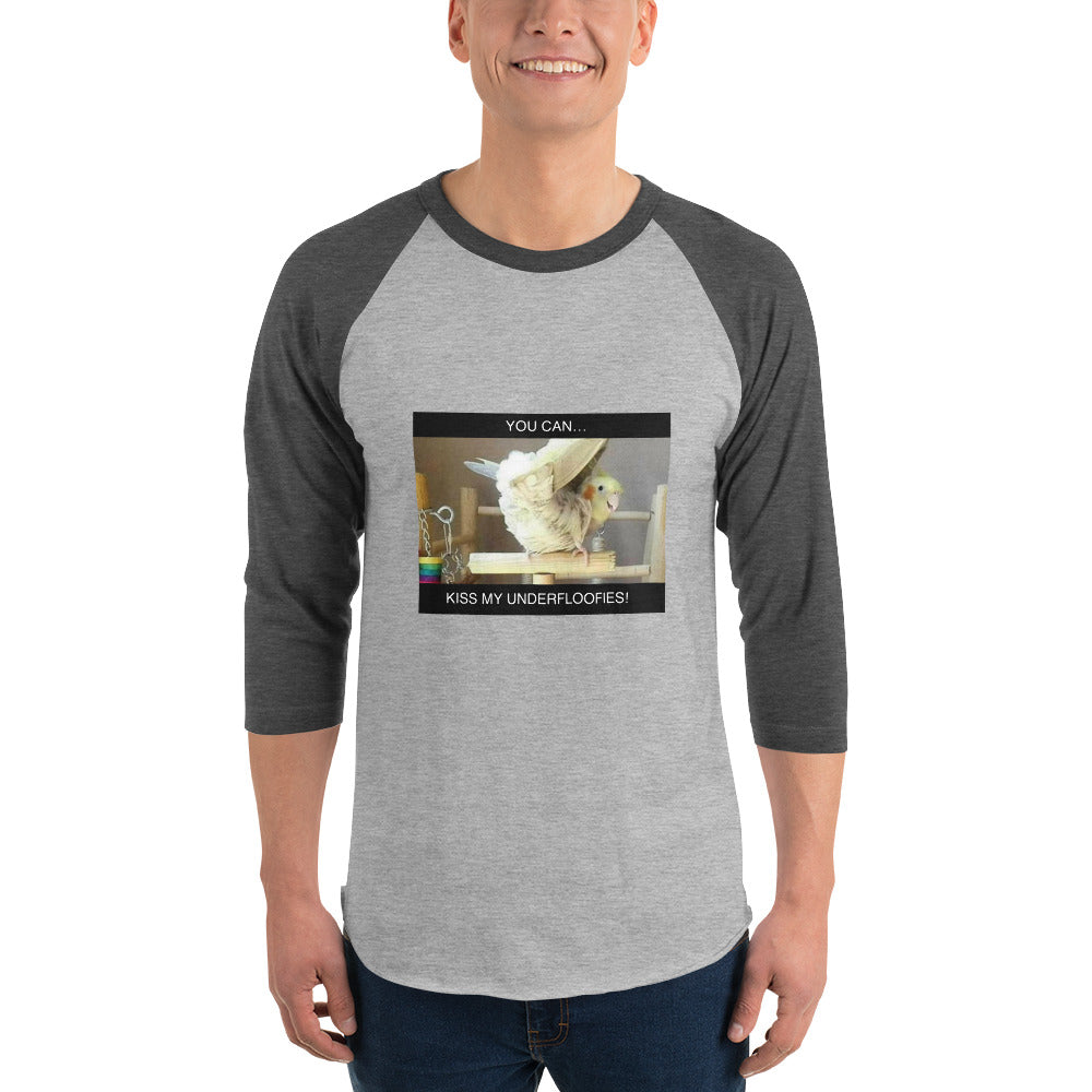 3/4 sleeve two tone kiss my floofies shirt