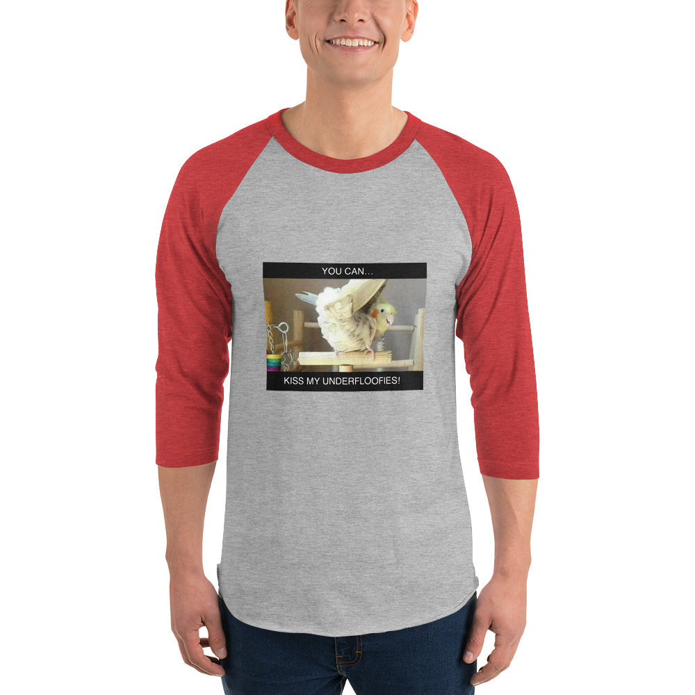 3/4 sleeve two tone kiss my floofies shirt