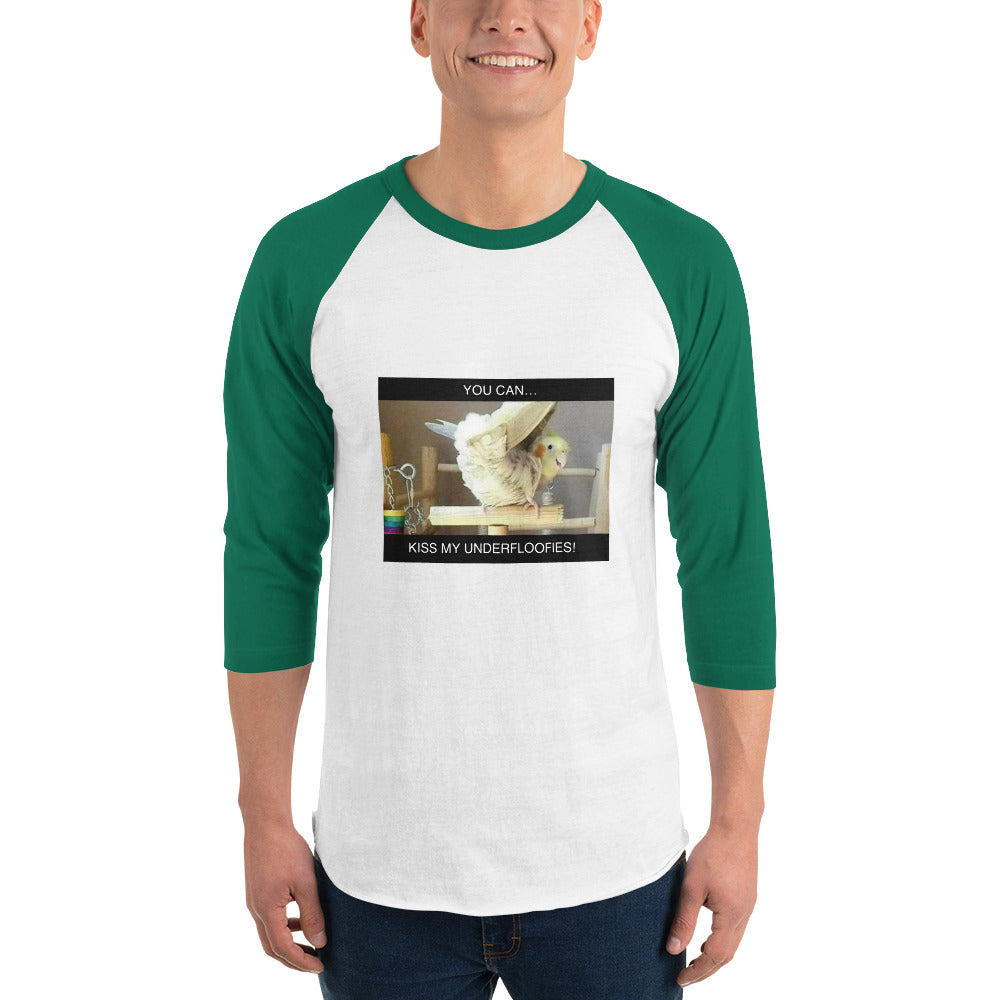 3/4 sleeve two tone kiss my floofies shirt