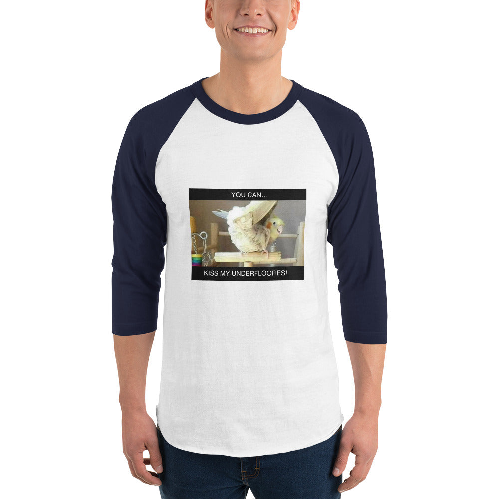 3/4 sleeve two tone kiss my floofies shirt