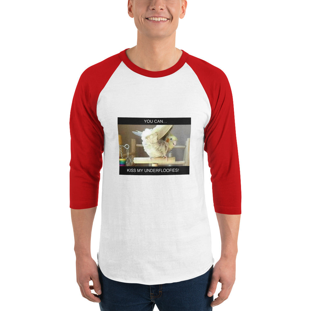 3/4 sleeve two tone kiss my floofies shirt