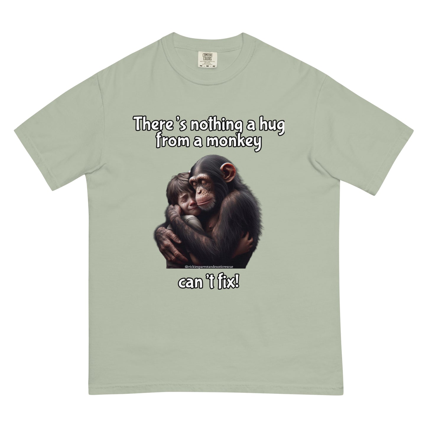 Hug from a monkey Unisex garment-dyed heavyweight t-shirt