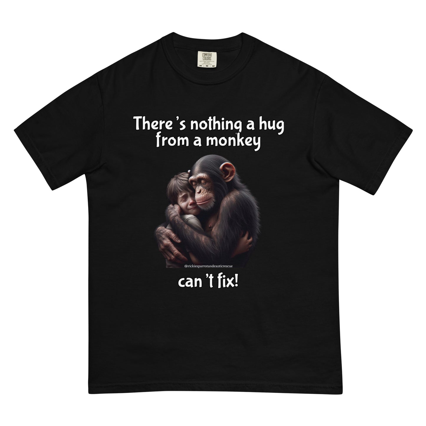 Hug from a monkey Unisex garment-dyed heavyweight t-shirt