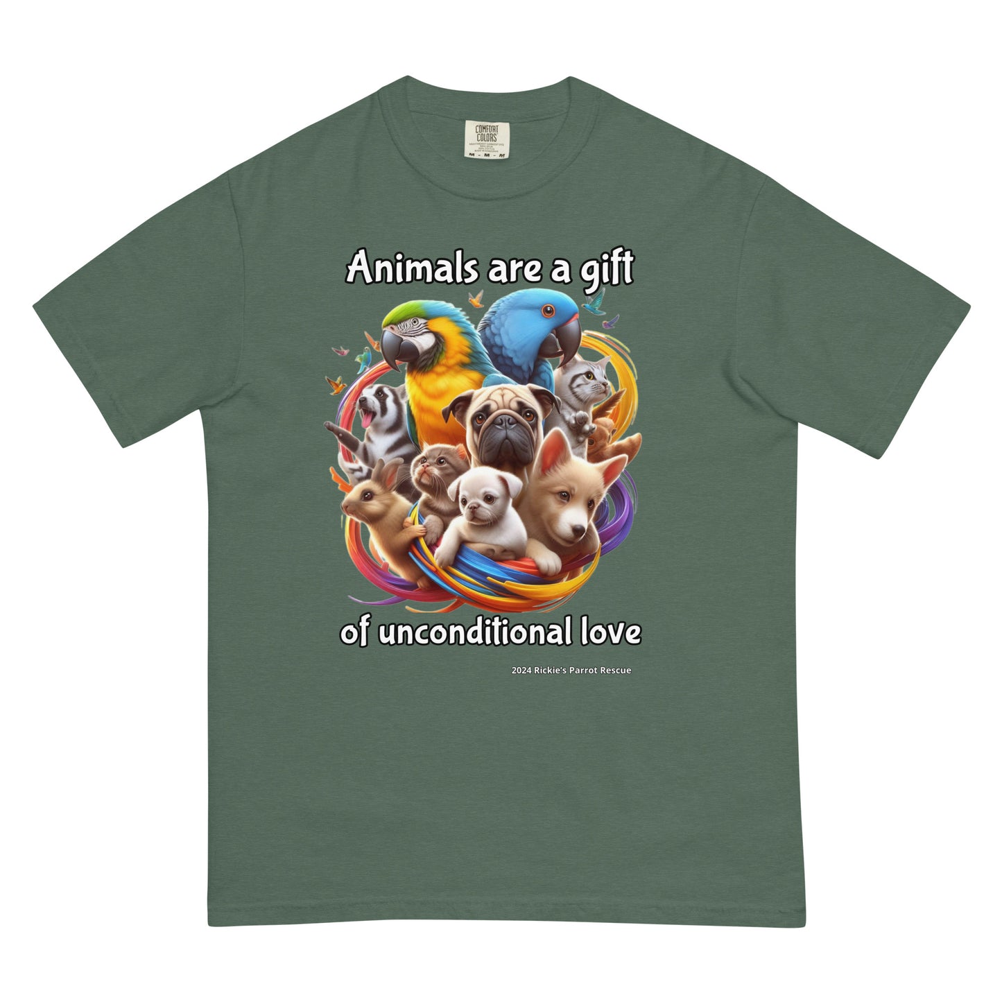 Animals are a gift Unisex garment-dyed heavyweight t-shirt