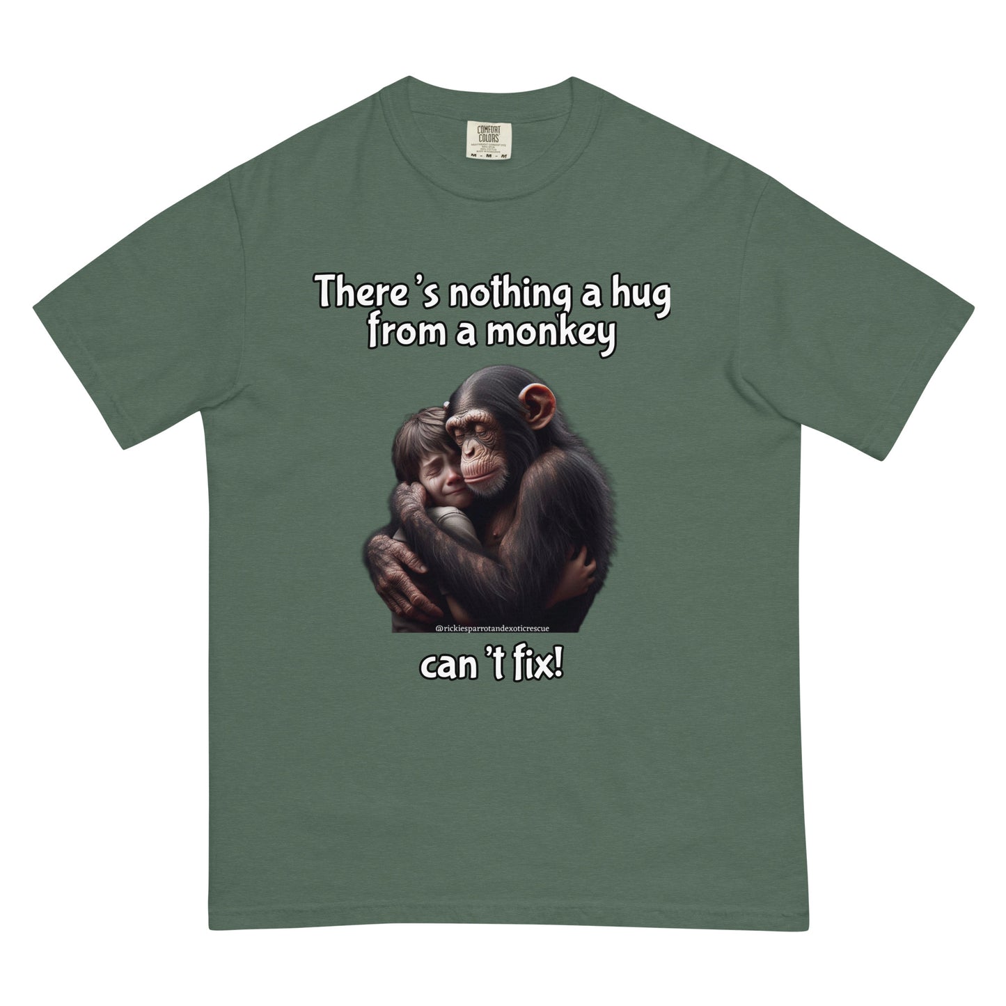 Hug from a monkey Unisex garment-dyed heavyweight t-shirt