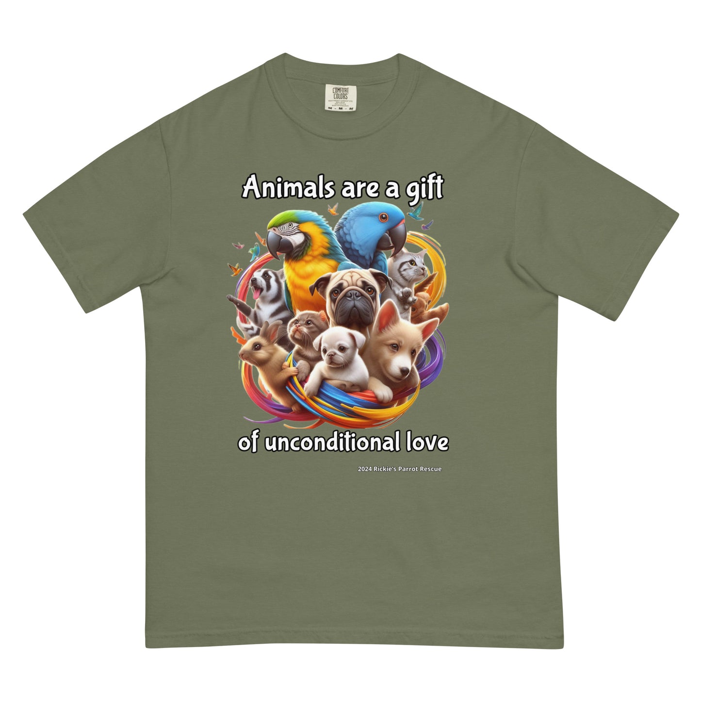 Animals are a gift Unisex garment-dyed heavyweight t-shirt