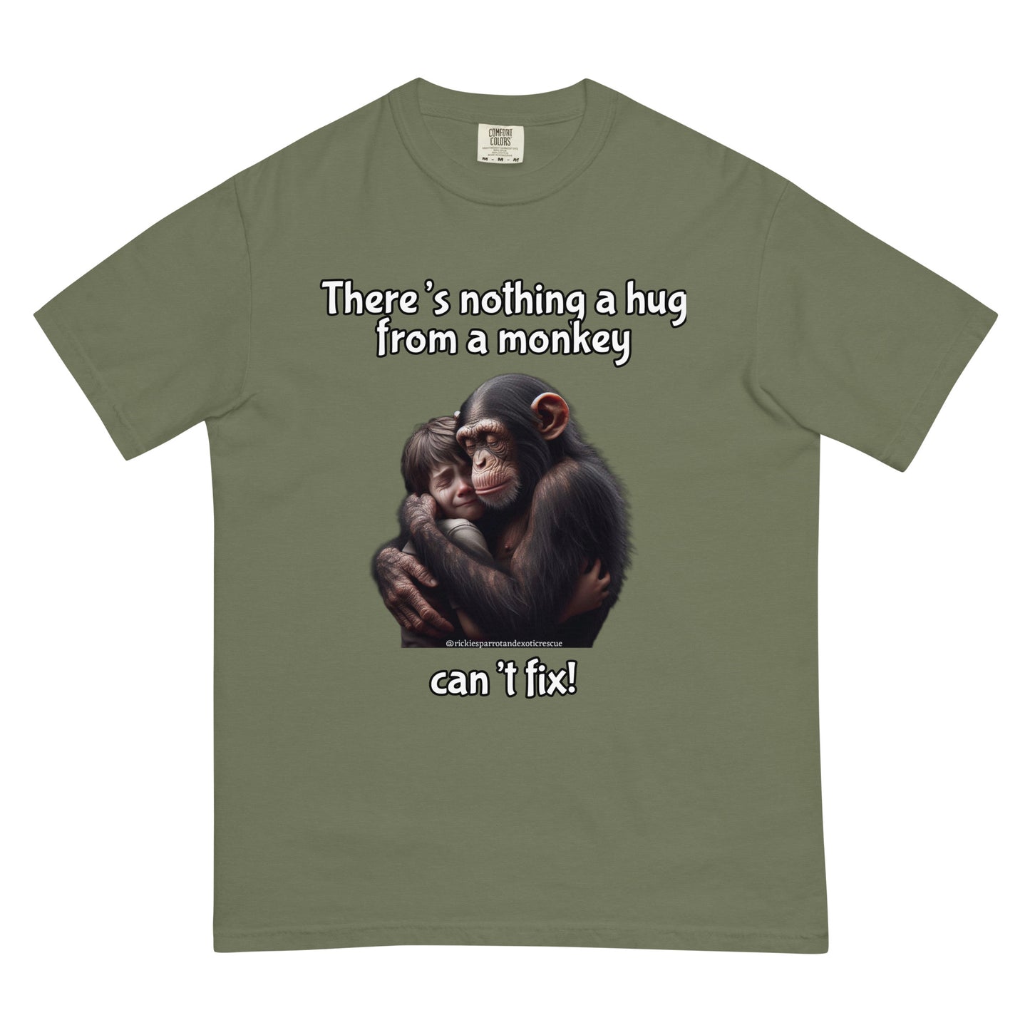 Hug from a monkey Unisex garment-dyed heavyweight t-shirt