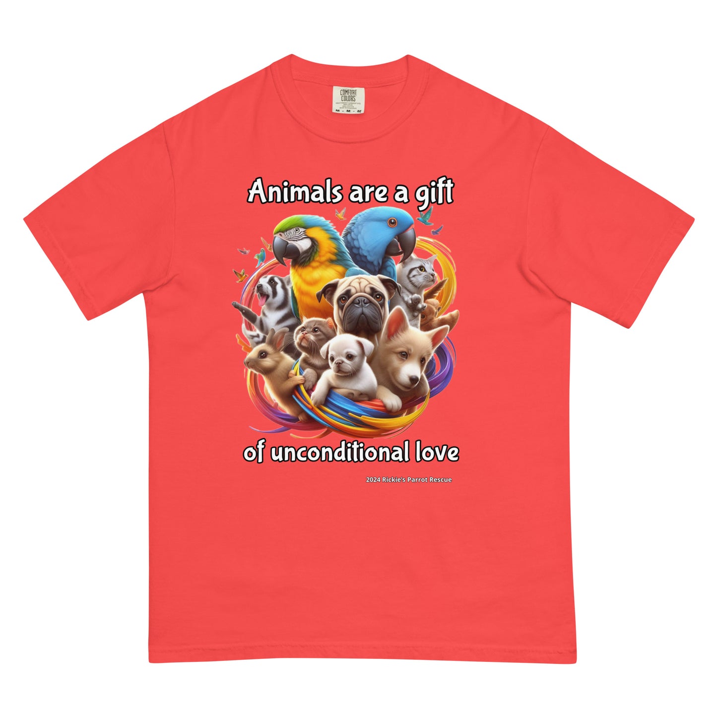 Animals are a gift Unisex garment-dyed heavyweight t-shirt