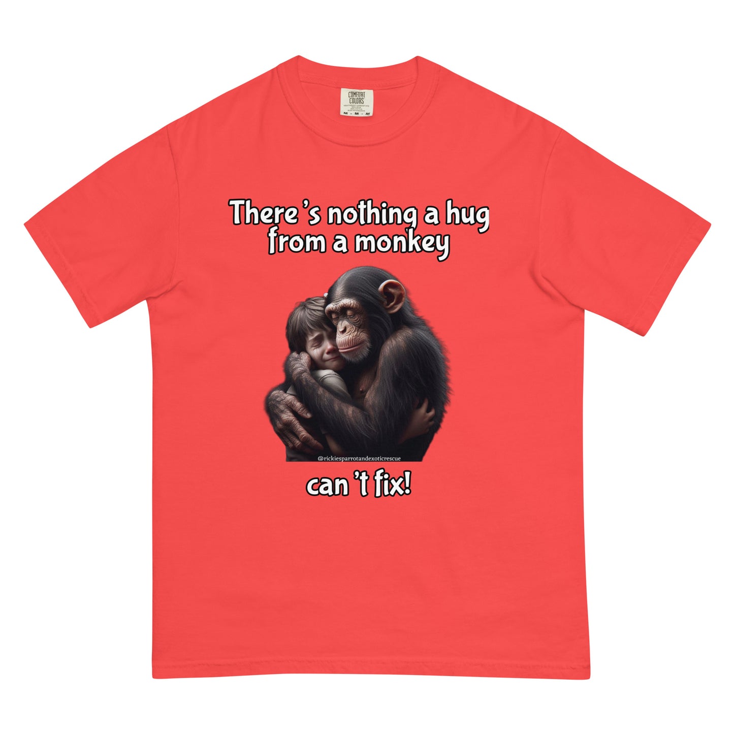 Hug from a monkey Unisex garment-dyed heavyweight t-shirt