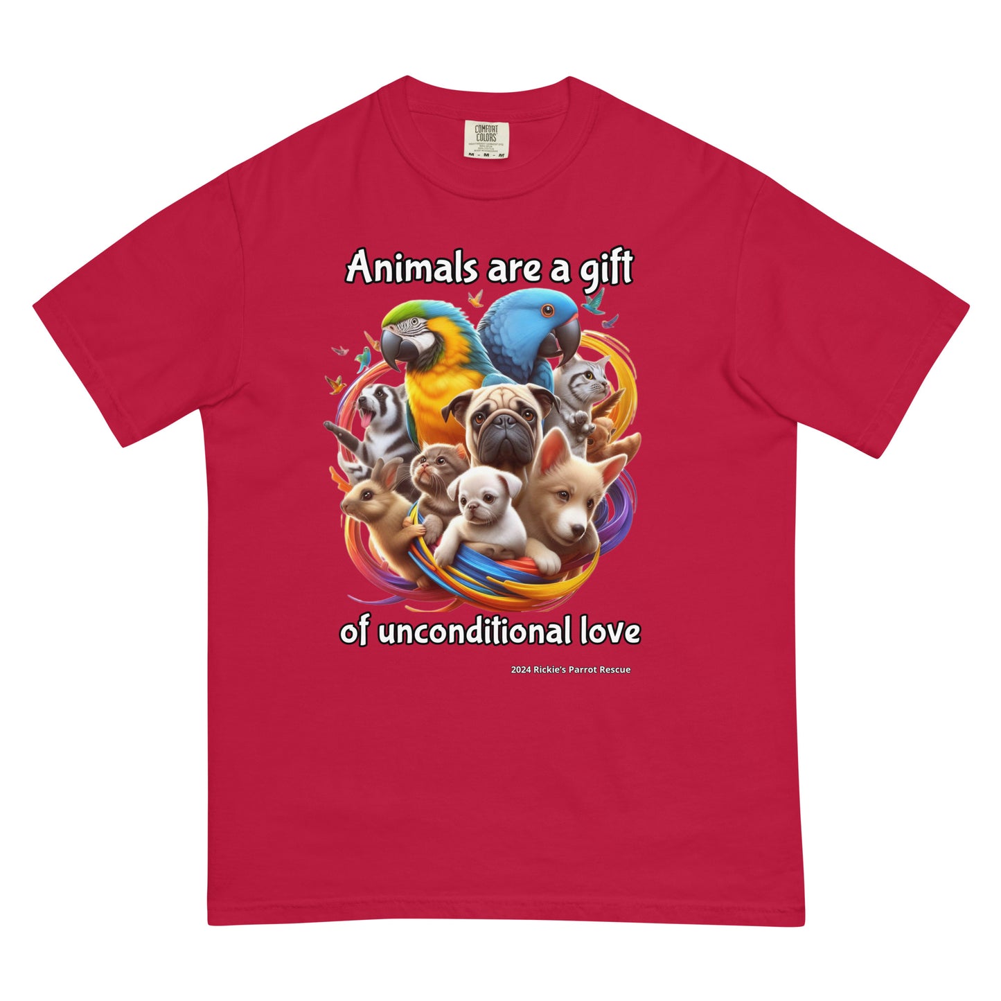 Animals are a gift Unisex garment-dyed heavyweight t-shirt