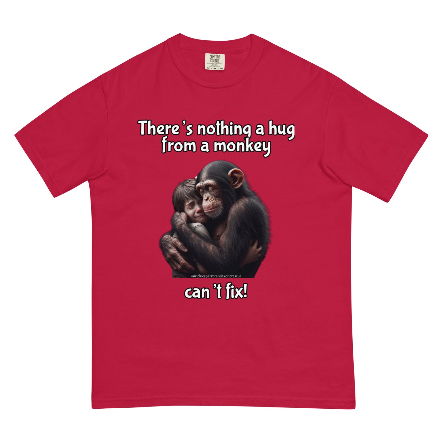 Hug from a monkey Unisex garment-dyed heavyweight t-shirt