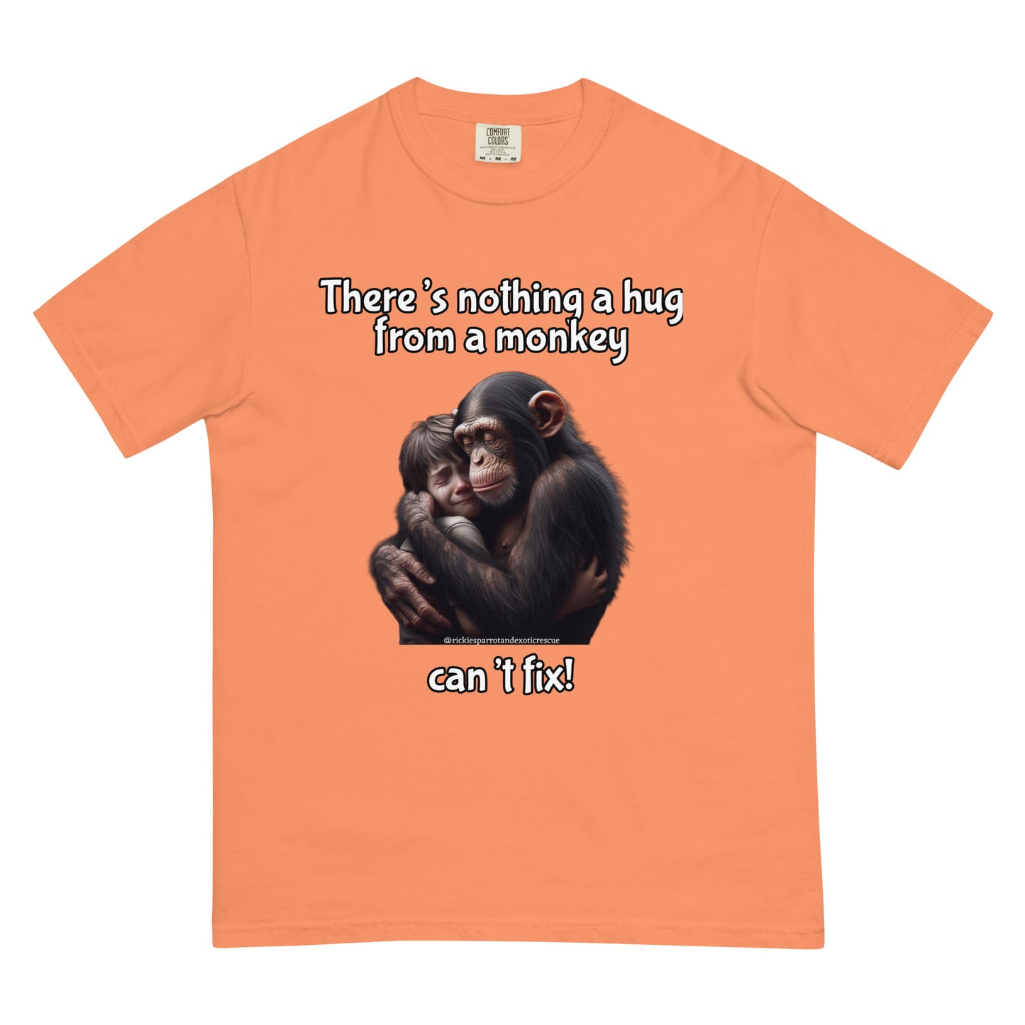 Hug from a monkey Unisex garment-dyed heavyweight t-shirt