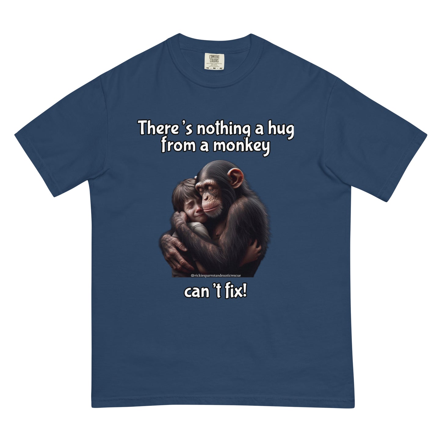 Hug from a monkey Unisex garment-dyed heavyweight t-shirt