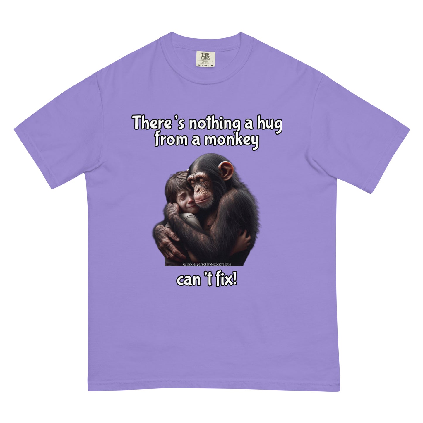 Hug from a monkey Unisex garment-dyed heavyweight t-shirt