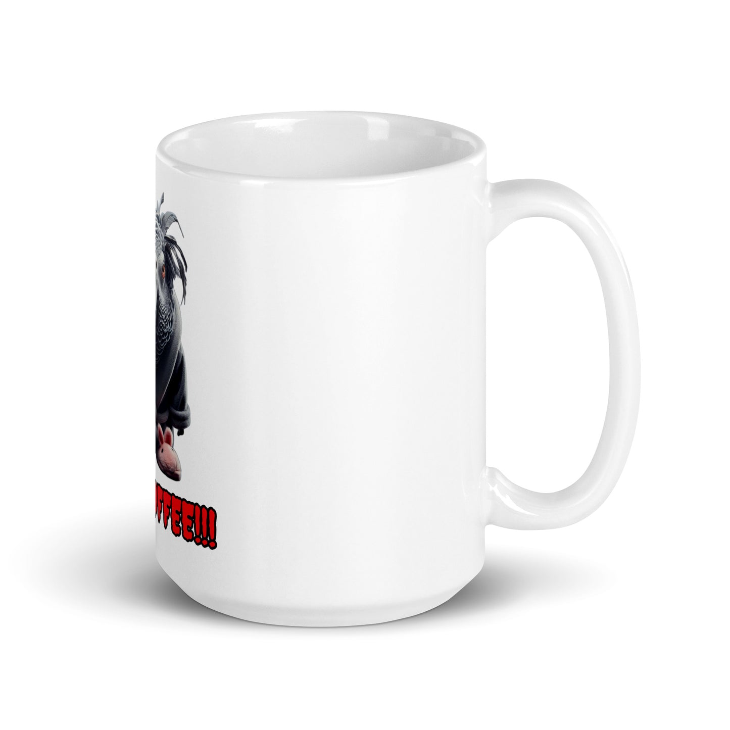 Want Coffee White glossy mug