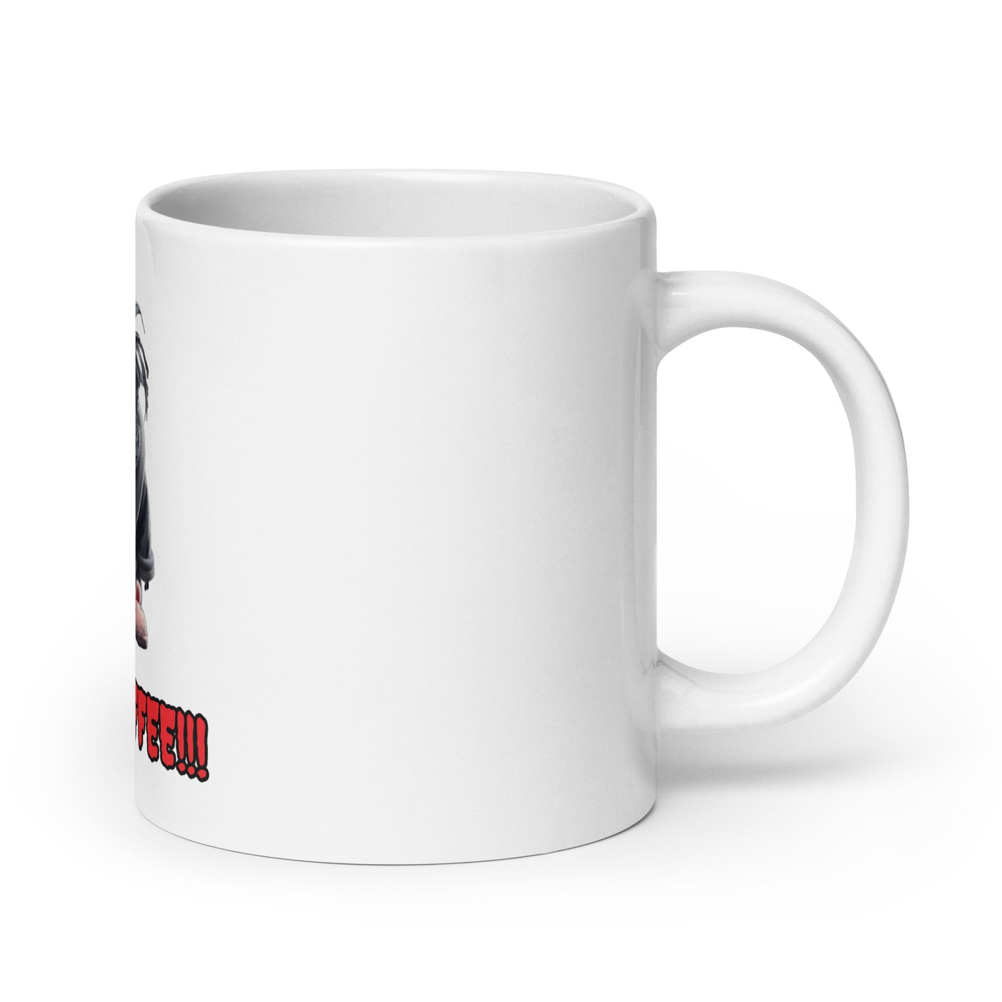 Want Coffee White glossy mug